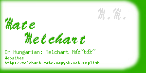 mate melchart business card